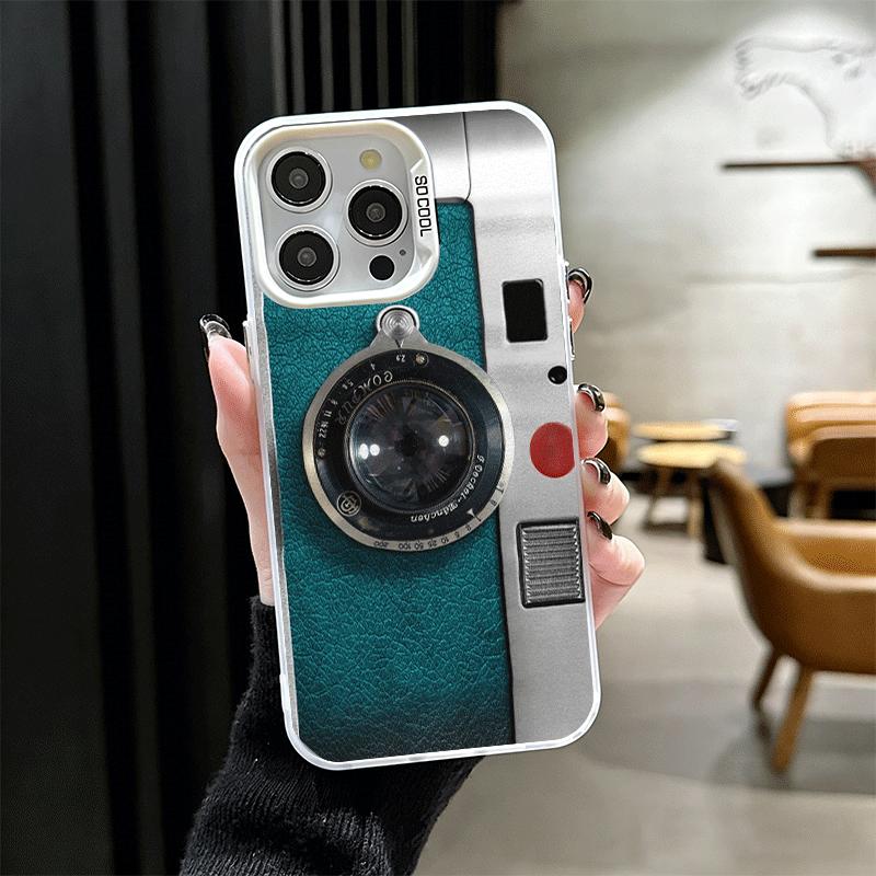 Vintage Classic Camera Pattern Soft Phone Case for iPhone 15 16 17 Pro Max 17Air 16E 14 Plus 13 12 Mini Shockproof Cover Back Sh