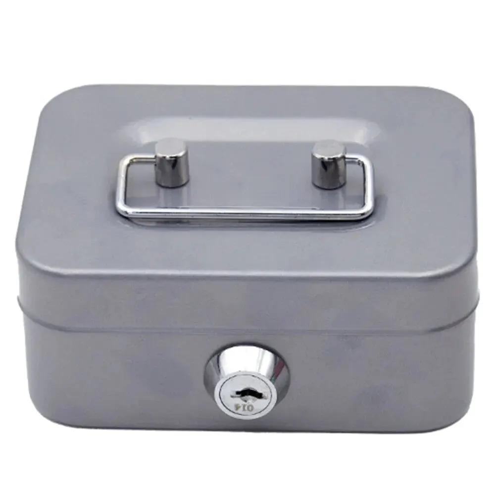 1PC Lockable Safe with Key - Portable Metal Safe, Creative Coin Organiser & Sturdy Storage Box for Kids