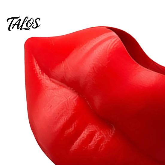 Artistic Lip Sculpture Decor Shaped Storage Box, Decorative 3D Printed PLA Sculpture, Unique Vanity Accessories Creative Art Ornament for Makeup