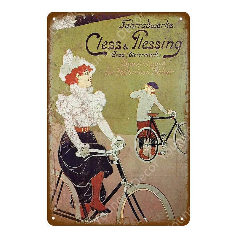 Ride Bicycle Metal Tin Signs Motor Cycling Riding Bike Vintage Poster Bar Pub Club Home Room Decor Wall Sticker Plaque YJ210
