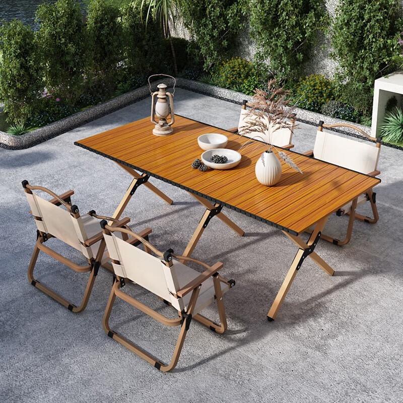 Portable Outdoor Aluminum Roll-Up Picnic Table