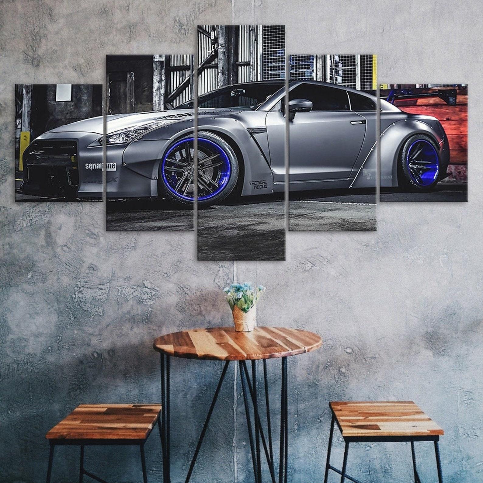 

Nissan Skyline Sports Car 5 Piece Canvas Wall Art Multi Panel Print Modern Poster Home Decor Picture Gift For Him For Her 20X35 20X45 20X55CM