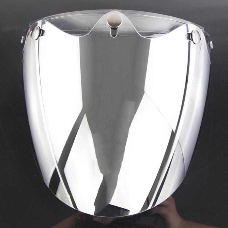 Universal Open Face Retro Helmet Visor Odorless Lens 3-snap Shield Visor Design
