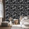 Military camouflage wallpaper graphite, gray and black 50x1000