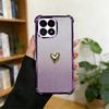 Plating 3D Love Heart Phone Case For Motorola G14 G24 G52 G54 G84 G86 G56 G10 G20 G06 G77 Glitter 4-Point Anti Fall Soft Cover