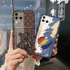 Card Slot Dirt-resistant Phone Case For VIVO S18 Pro/V30 Pro TPU Protective Cartoon Card Sleeve Graffiti Cute Soft Case