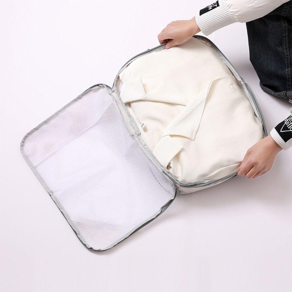 4pcs Portable Compression Packing Cubes Bag Foldable Suitcase Clothes Organizers  Drawer