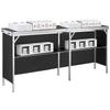 VEVOR Portable Tradeshow Podium Table, 1980 x 385 x 880 mm, Display Exhibition Counter Stand Booth Fair with Wall