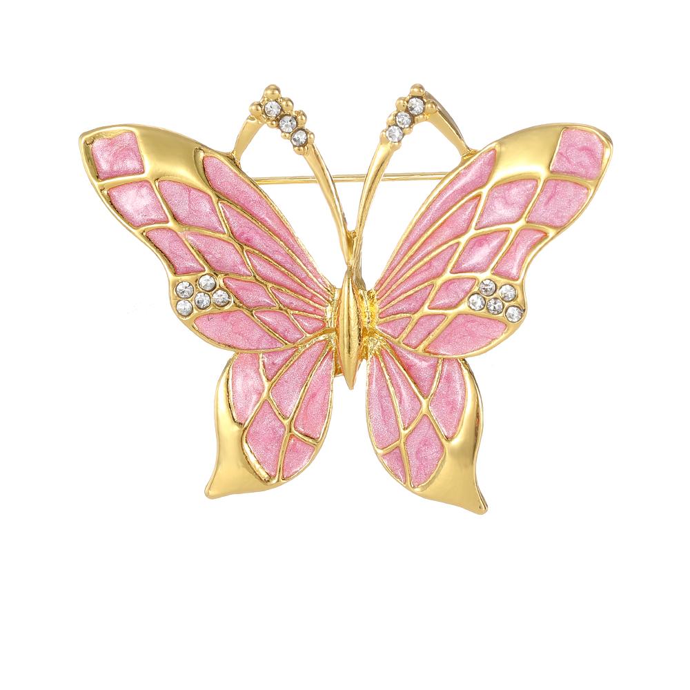 

Novelty Hollow Out Butterfly Collection Crystal Brooches Pretty Colorful Rhinestone Paved Enamel Insect Lapel Pins For Women