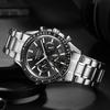 Men's Watches Luxury Round Quartz Wristwatch Waterproof Chronograph Watch for Men Auto Date Clock
