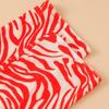 Stylish Long Velvet Gloves with Zebras Pattern Design Elastic Warm Arm Sleeves for Masquerades Party and Music Festival