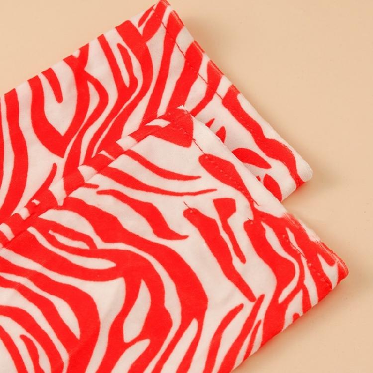 Stylish Long Velvet Gloves with Zebras Pattern Design Elastic Warm Arm Sleeves for Masquerades Party and Music Festival