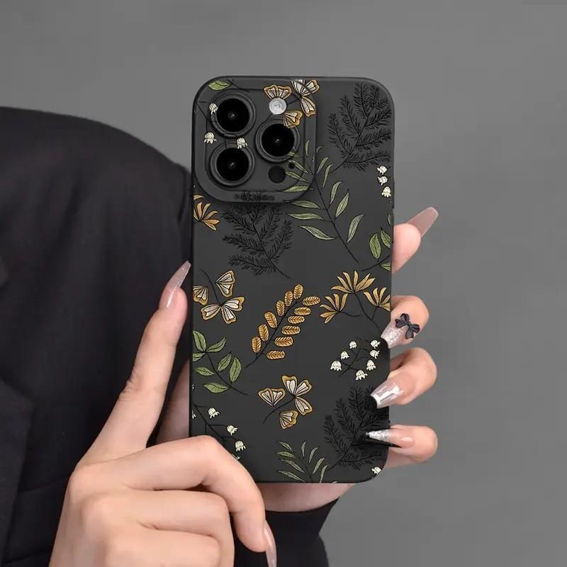Printed Patterned Floral Phone Cover Case Covers Silicone TPU For Iphone Shockproof Resistant Phone Cover Cell Phone Case