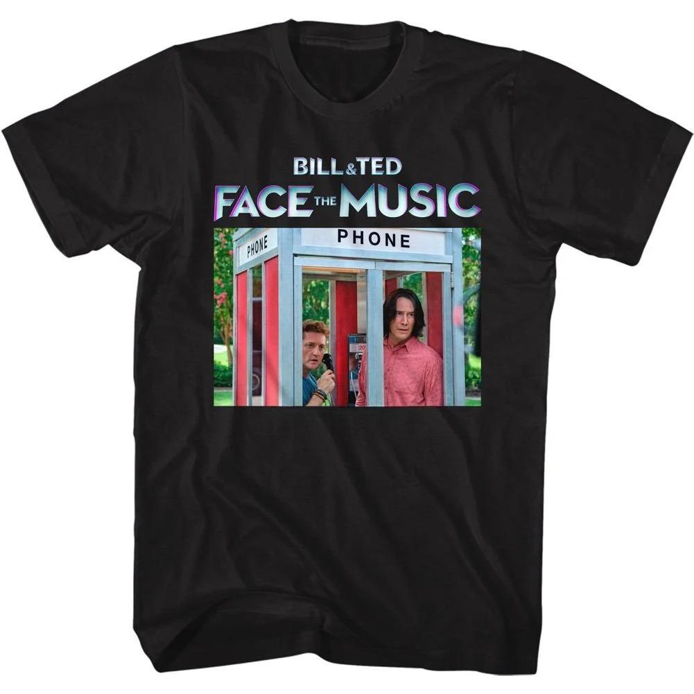Bill and Ted Face The Music BT FTM Booth Color Black Adult TShirt Summer Unisexs and Womens Loose and Breathable Cotton Tshirt S