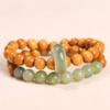 Sandalwood Bead Bracelet Double Hoop Bodhi Hand String for Men Women Retro Simple Natural Stone Vintage Hand Jewelry Accessories