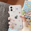 Rainbow love iphone11 mobile phone case anti-drop transparent 11 suitable for Apple 11promax  case 11 cross mirror