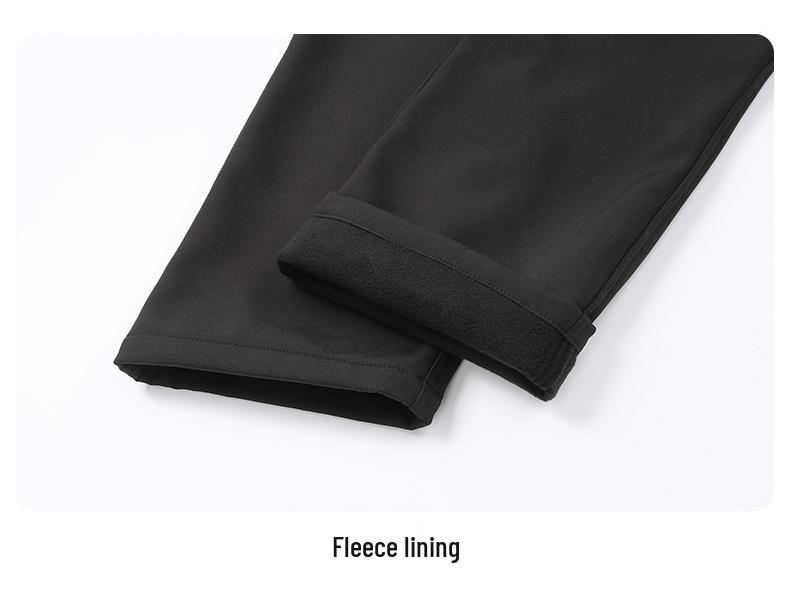 Unisex Windproof Waterproof Fleece-Lined Outdoor Hiking Pants