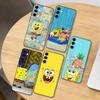 Animation S-Sponge Funny B-Bob Phone Case For Samsung Galaxy A73,A72,A71,A70,A53,A52,A51,Others Soft Black Cover