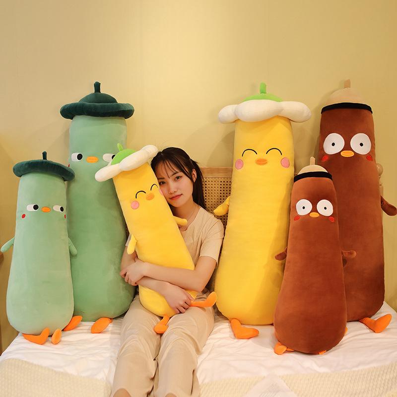 Süßes kleines gelbes Küken Weiches langes Kissen Weiches süßes Küken Bett Schlafen Langes Kissen Plüschtier Mädchen Bein Kissen