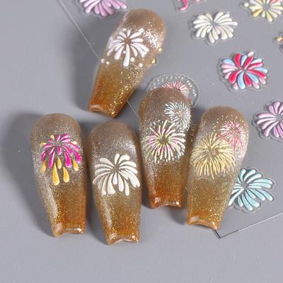 Nail Sticker 5D Relief Year Apply PVC Easy To Dragon Long-Lasting Design Nail Art