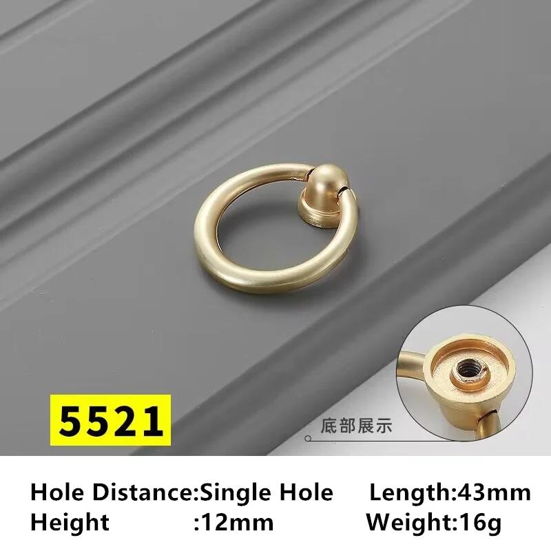 

Handles Drawer Cabinet Furniture Kitchen Handles for Cabinet Knob Door Drawer Furniture Kitchen Golden Single Hole Rings Knob