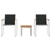 Garden Dining Set 3 Pcs Brown and Black