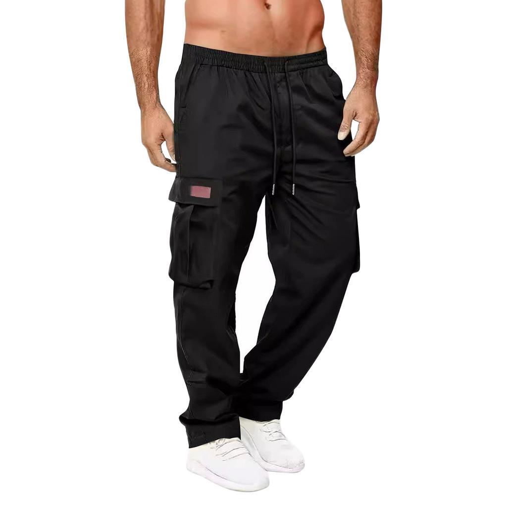 Men's Solid Color Loose Overalls Men's Casual Fashion Sweatpants