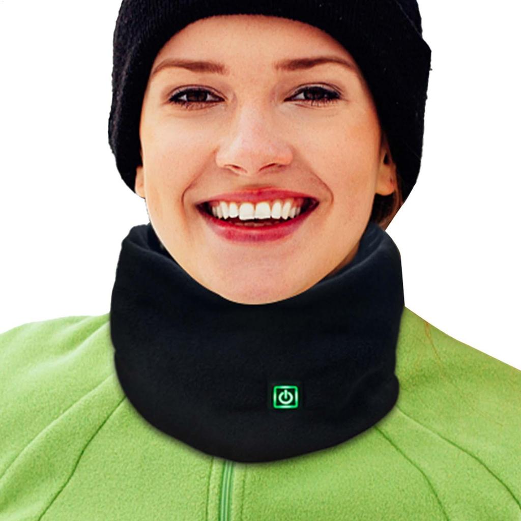 Electric Heated Neck Warmer Three Adjustable Temperature Levels for Warmth and Neck Massage Neck Relaxation Black