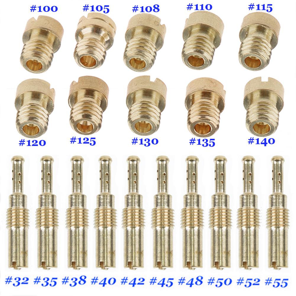 10x Carburetor Main Jets Slow Jet Kit For Keihin PWK OKO CVK