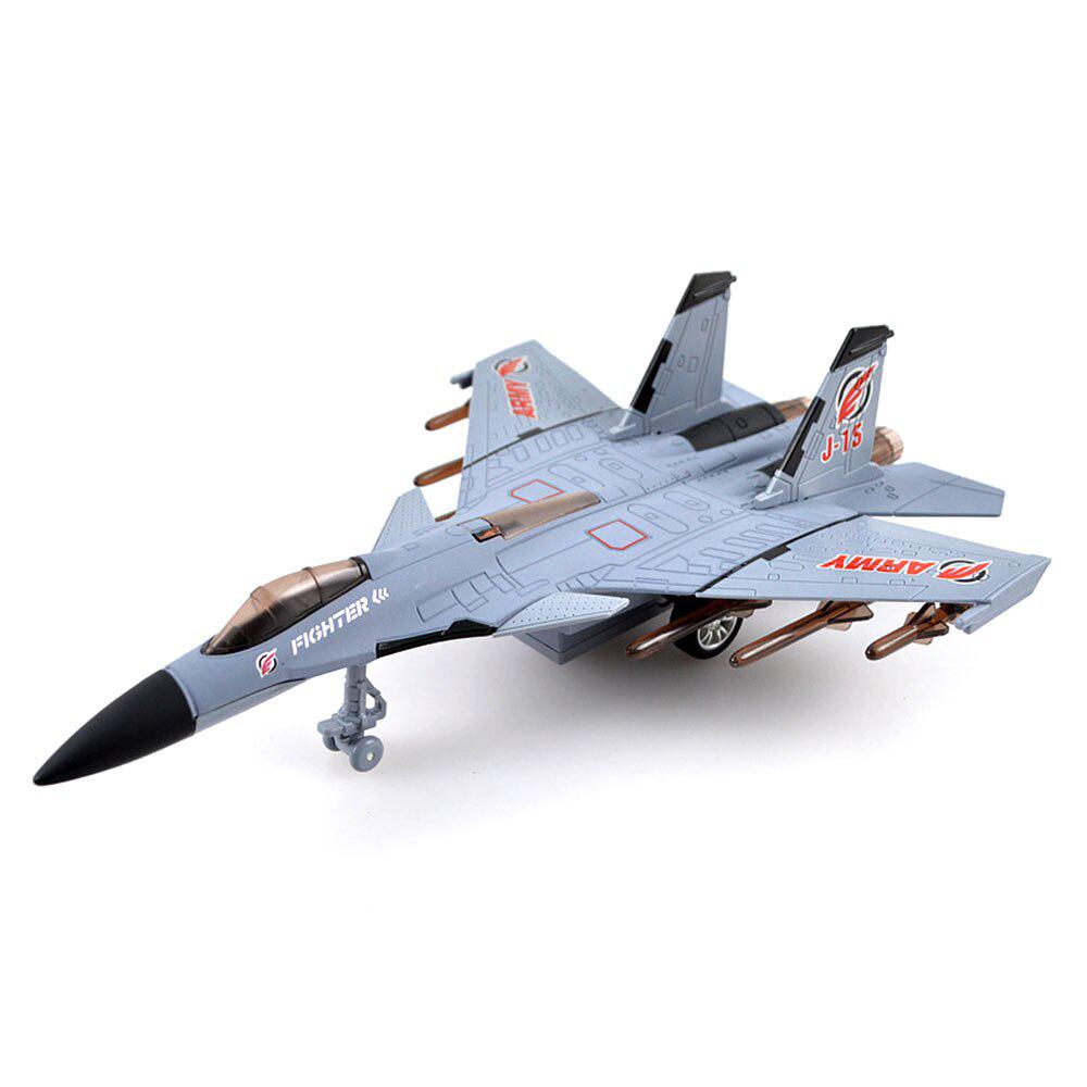 

Дитячі розсувні літальні апарати зі сплаву зі світлом і звуком. Винищувач J15. Іграшки. Транспортні засоби. Літаки під тиском. Іграшки. сірий колір