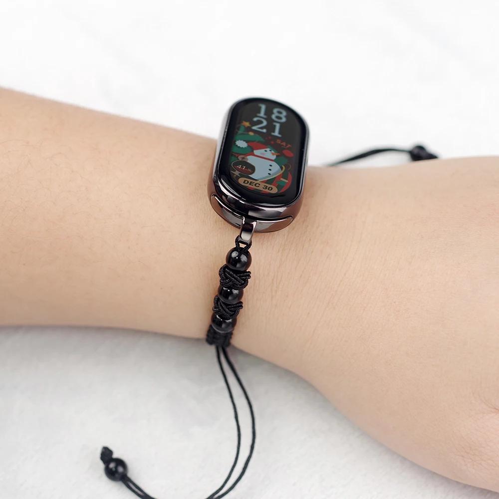 Mi Band 8 7 6 5 4 3 Strap For Mi Band 9 New Design Bracelet for xiaomi Smart Band 8 NFC Wristband Twist Rope Mi 8 Accessories