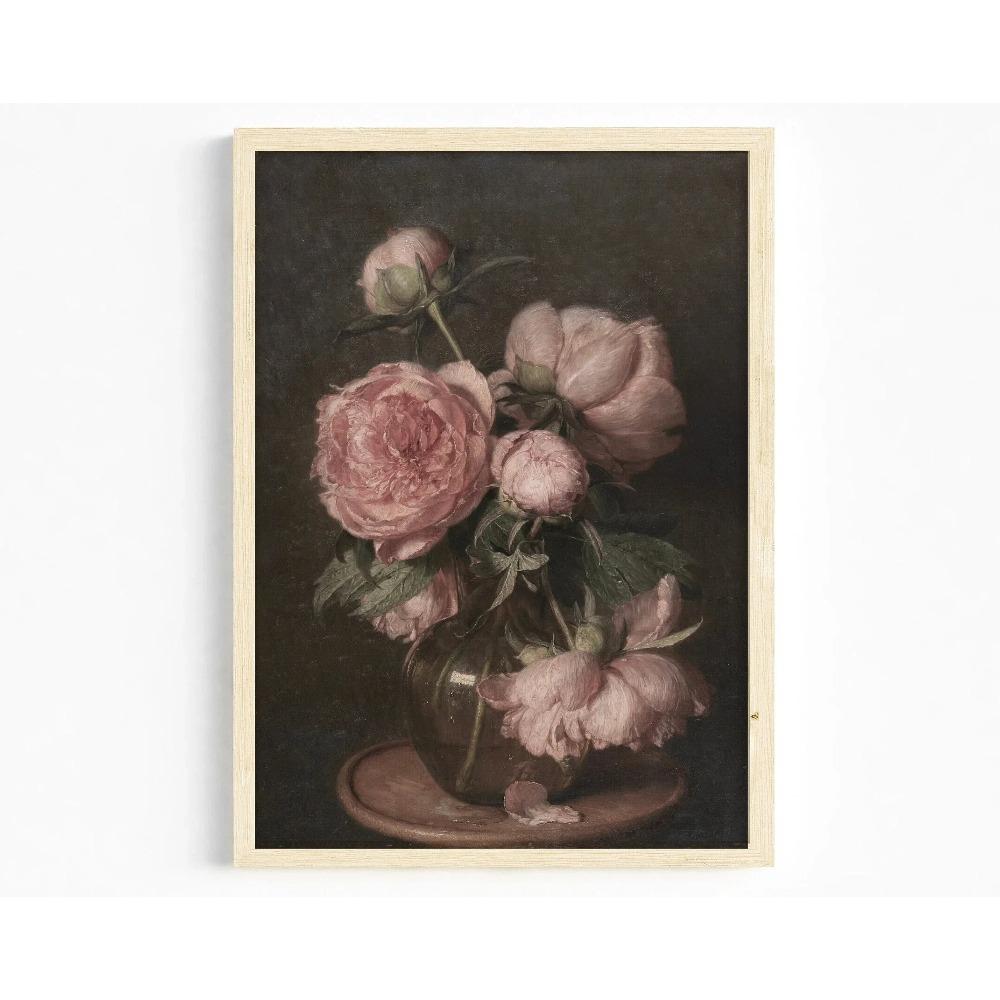 Vintage Colorful Flower Poster Still Life Botanical Oil Painting Prints on Canvas  Farmhouse Home Room Wall Decor  Retro Floral