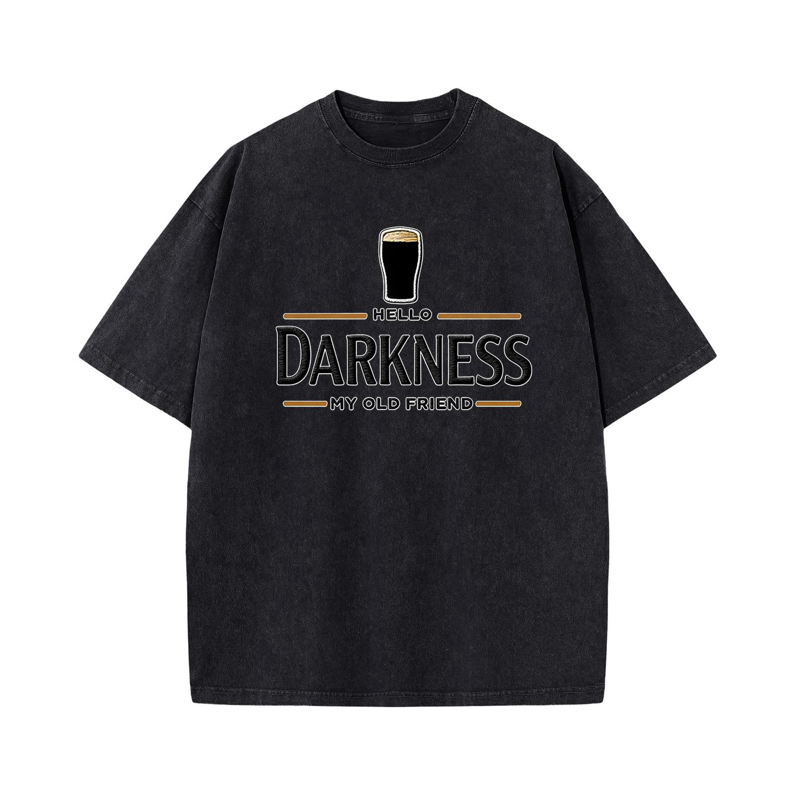 Men s Printed Round Neck T-shirt Casual Sports Short Sleeved Shirt L чёрный 1650₽