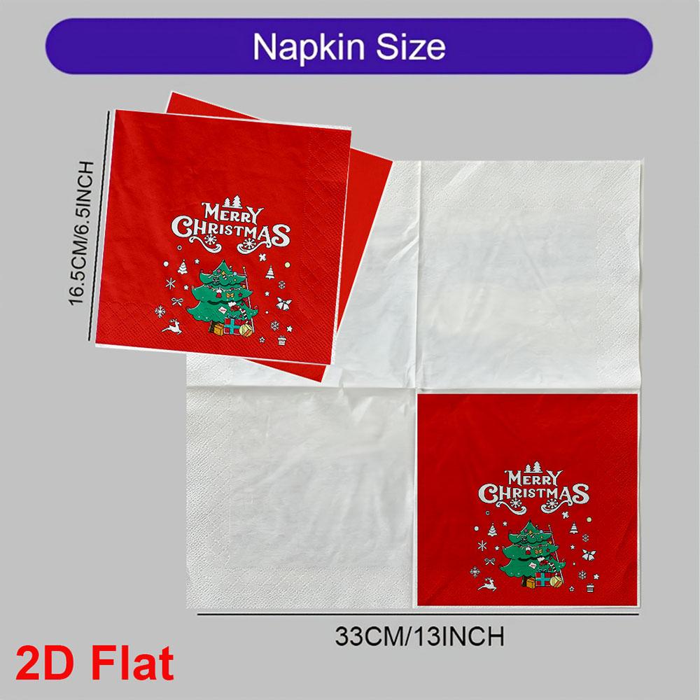 20pcs Disposable Napkins with Christmas Collection Pattern Print for Wedding,Parties,and Daily Use for Thanksgiving Fall Christmas Table Decoration