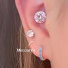Super Sparkly Zirconia Earrings for Women - Niche Design, Easy Ear Care, No Need to Remove, Small Cochlea Bone Studs.