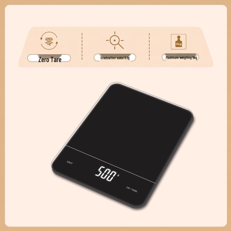 OPPEL Kitchen Digital Scale, 5kg Capacity, 1g Precision, Food & Coffee, LED Display