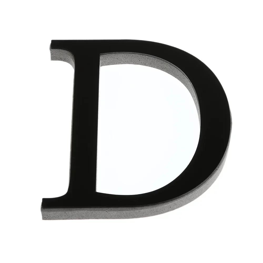 26 Letters DIY 3D Mirror Acrylic Wall Sticker Ornaments Black English Alphabet Decals Home Decor Wall Art Mural Party Decoration