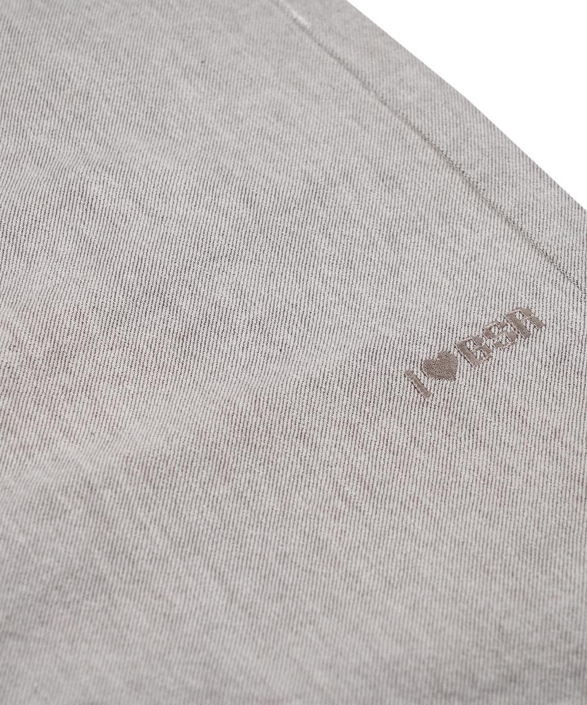 Bieseulaebis Barrel Leg Logo Patch Pants Brown