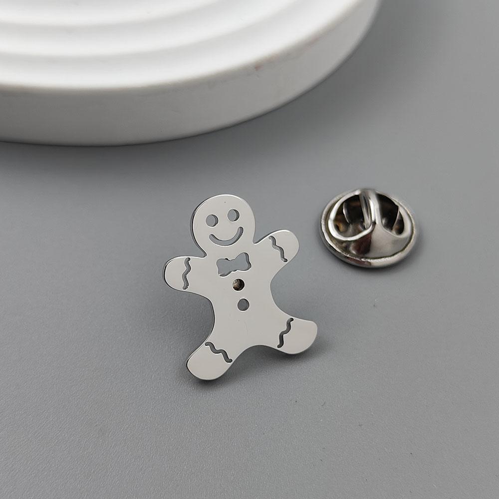 

Cartoon villain series stainless steel brooch, aliens, pumpkin man, snowcake man, rag doll shape design, multi-scene wear.