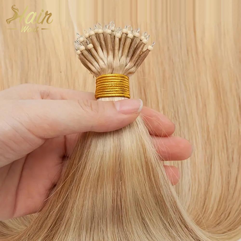 Capelli Vogliono 1000 Pezzi 3,0 mm 1000 Pezzi Perline di Rame Nano Pre-caricate Per Estensioni a Trama Anelli Nano Perline per Estensioni Capelli Rivestite in Silicone