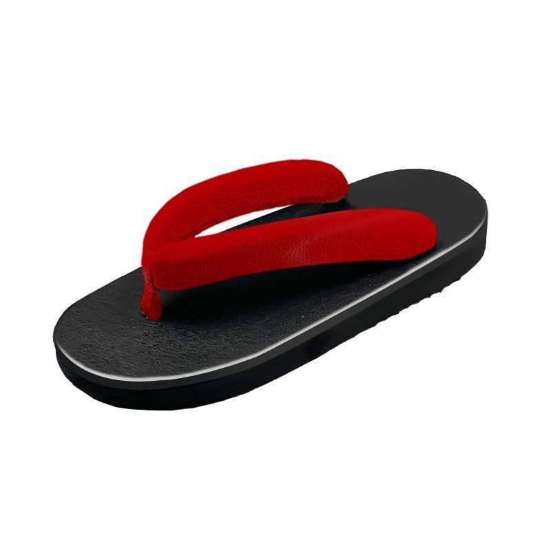 Japanese men's flat substitute clogs round head pinch feet men's clogs women's flip-flops cool slippers flat heel soft bottom sandals