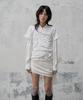 Mosan Ruched Short-Sleeve T-Shirt (Ivory)