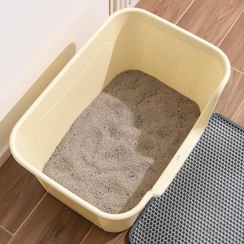 Extra Large Anti-Splash Semi-Enclosed Cat Litter Box with Scoop