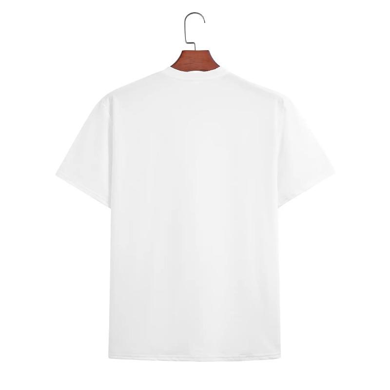 European Size Childrens Crew-neck Short-sleeved T-shirt with Horse Pattern Print