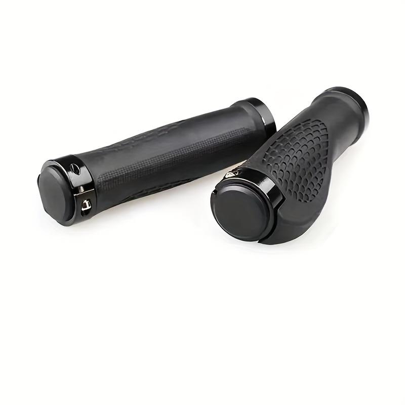 1 Pair Black Anti-Slip Silicone Bicycle Handlebar Grips Fit for Road & Mountain Bikes, Electric Scooter Handle Covers, Cycling Accessories