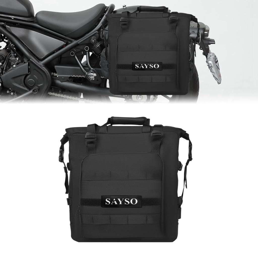 Motorcycle Side Bag Waterproof Saddle 25L-32L Expandable Pannier Bag Quick Release 3D Shape Motorbike Storage Bag 1/2PC