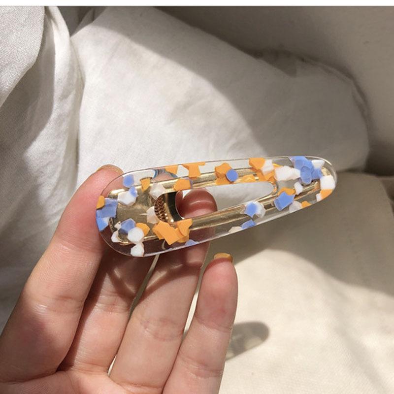 

Новая цветная заколка для волос в форме сердца в японском стиле из ацетата «утконос» для челки и краев