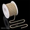 1 Yard 2 Reihen 1 Reihe Kristall Strass Kette Aufnähen Aufkleben Perlen Besatz Kupfer Kette Für Kleidung DIY Schmuckherstellung Zubehör