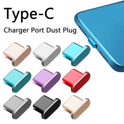 Metal Anti Dust Charger Dock Plug Micro/Type C/IOS Charging Port Stopper Cap Cover for iPhone 13 Pro Max Samsung Galaxy S22