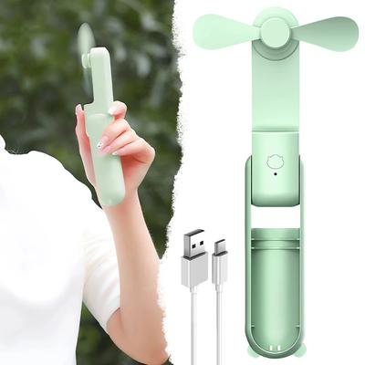 Mini Ventilador Portátil Super Pequeno Recarregável USB Ventilador Ajustável de 3 Velocidades Adequado Portátil Camping Pequenos Ventiladores para Viagem Uso ao Ar Livre